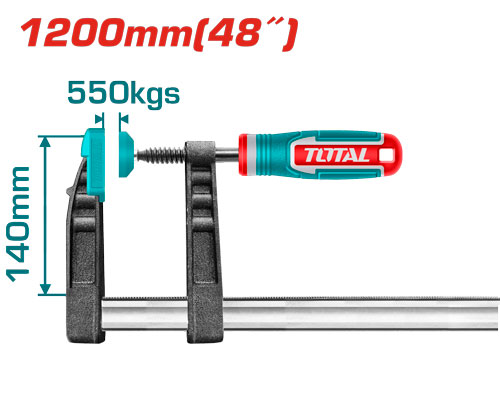 Abrazadera F Total 550kg 140x1200mm