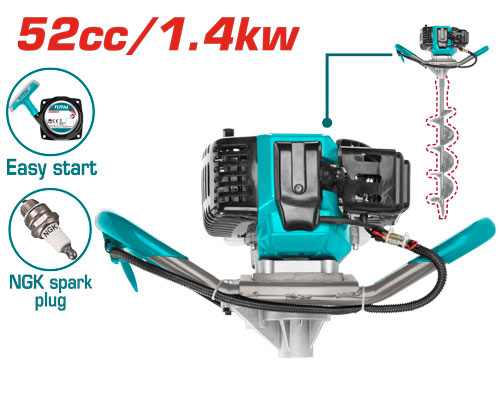 Perforadora De Suelo Total A Combustion 52cc