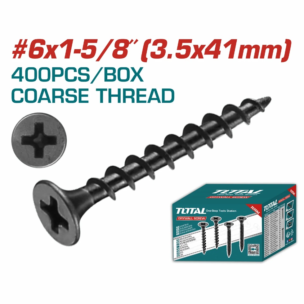 Imagen miniatura de Tornillo Total St3.5x41mm Rosca Gruesa X 400 Pcs