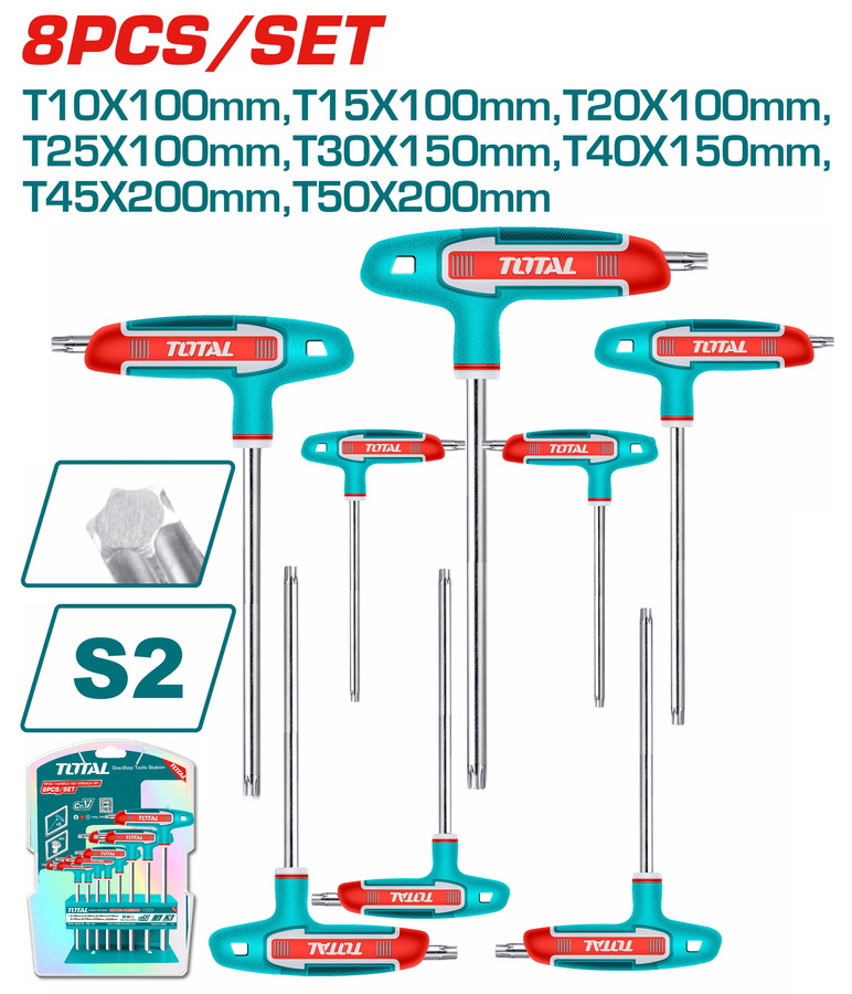 Imagen miniatura de Set Llaves Total Torx Con Mango En T