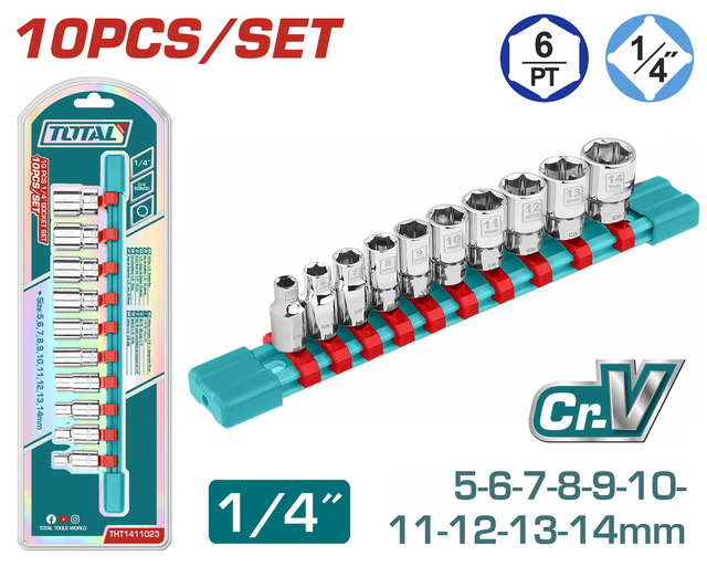 Imagen miniatura de Set Llave Tubo Total  10pcs 1/4"