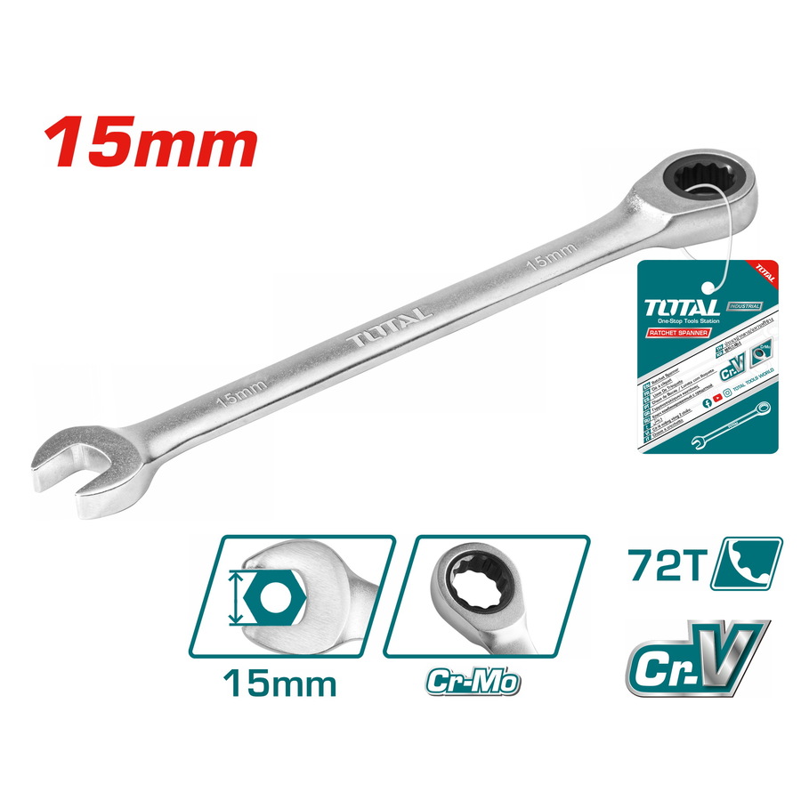 Imagen miniatura de Llave Combinada Con Cricket Total15 Mm