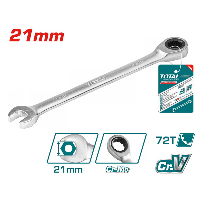 Imagen miniatura de Llave Combinada Con Cricket Total 21 Mm