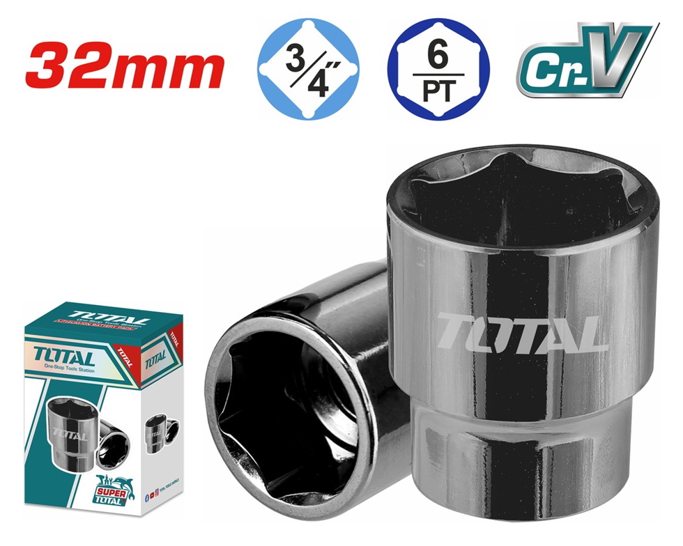 Imagen miniatura de Llave Tubo  Total 32mm 3/4" Hexagonal