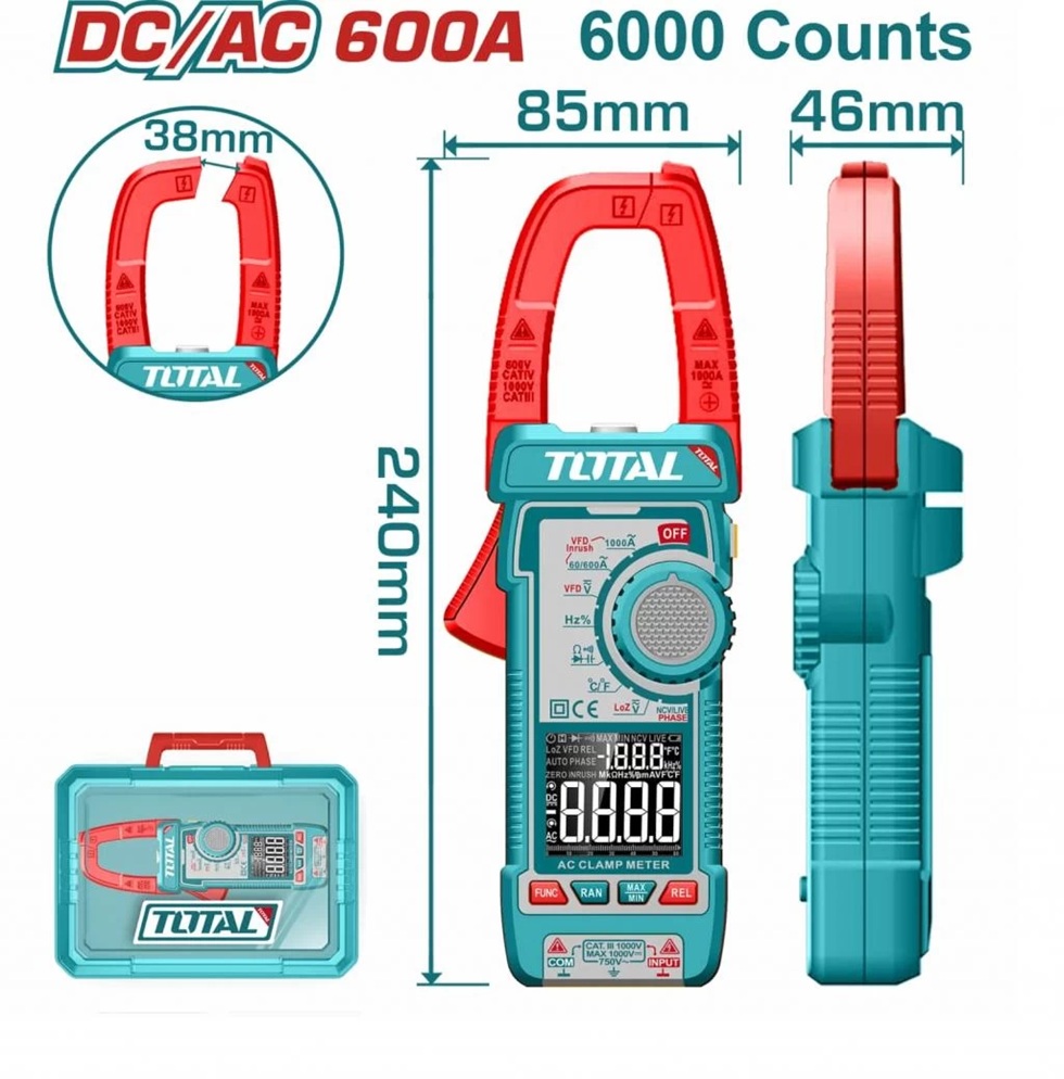 Imagen miniatura de Pinza Amperometrica Total 600 A