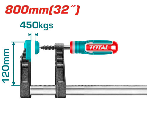 Imagen miniatura de Abrazadera F Total 450kg 120x800mm
