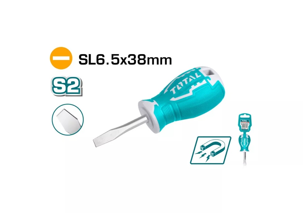 Imagen miniatura de Destornillador Total Imant Sl6.5x38
