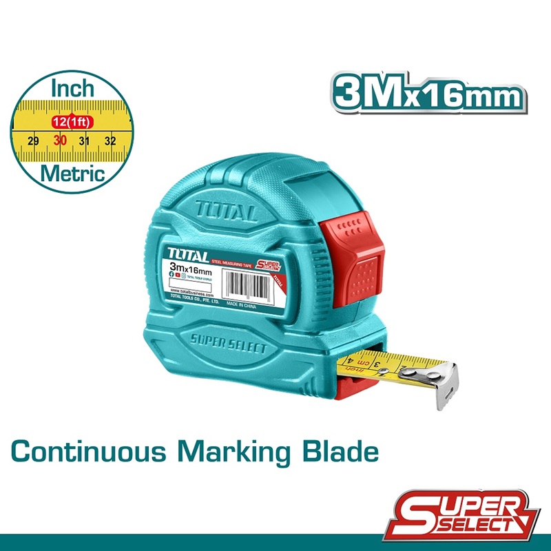 Imagen miniatura de Cinta Metrica Total 3mx16mm Ss