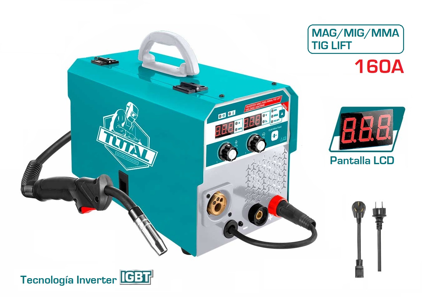 Soldador Inverter Total 160a Mag/Mig/Mma/Tig
