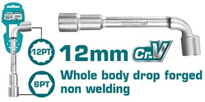 Imagen miniatura de Llave Tubo Total 12 Mm En L