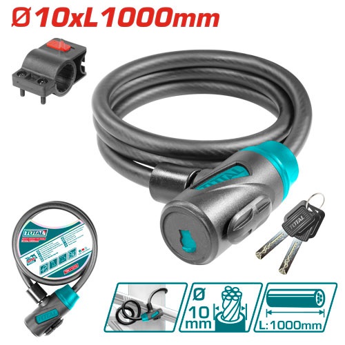 Imagen miniatura de Candado Para Bicicleta 10x1000mm Con Bloque